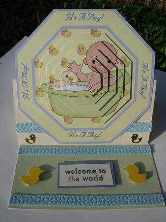 It's a Boy! 2 Octagonal Pyramid Quick Card by Keeley Towler