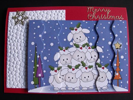 Merry Christmas to Ewe Wavey Edged Side Stacker by Keeley Towler