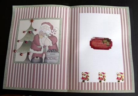 Naughty or Nice Christmas Santa Card Insert by Keeley Towler