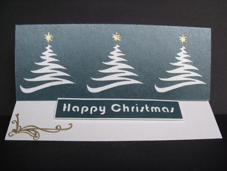 Christmas Trees Semi Easel Card by Keeley Towler