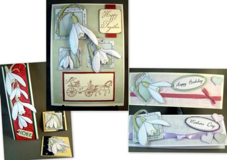 Snowdrops Kit with Step by Step Decoupage by Keeley Towler