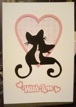 Love Cats Card with additional sentiments by Kelley Blacker