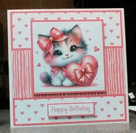 Background Valentine Kitten by Kelley Blacker