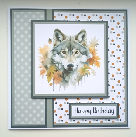 Wolf 1 Birthday Card by Kelley Blacker