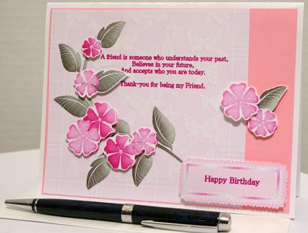 Mum, My Special Friend, with Pink Flowers by Kelly Guastello