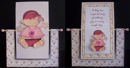 Baby Girl Spinner Card by Kelly Hannan