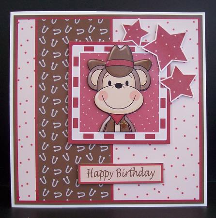 Little Monkeys Wild West Quick Card by Kelly Hannan