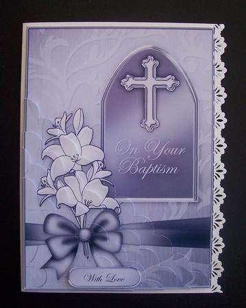5 x 7 Baptism Greeting Kit with Decoupage and Wavy Corner Featured Gallery Photo