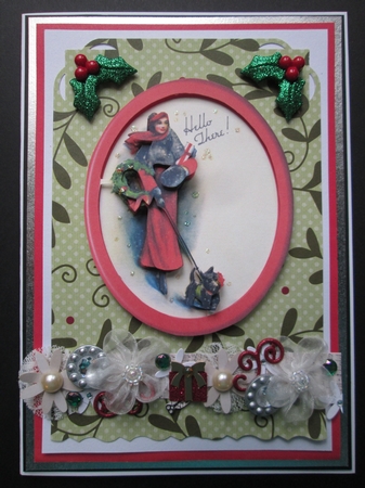Art Deco Lady Christmas Plaque Topper by Kelly Patterson