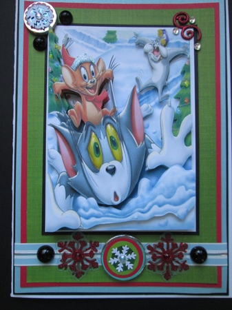 Tom and Jerry Christmas 3 Quick Card by Kelly Patterson