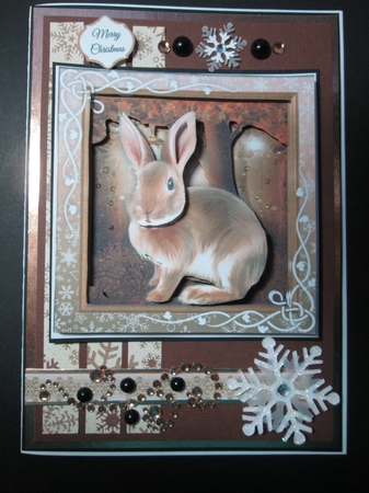 Beautiful Rabbit Masculine Christmas 8x8 Mini Kit by Kelly Patterson