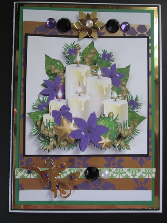 Christmas Candle Arrangement 4 Colours PNG by Kelly Patterson