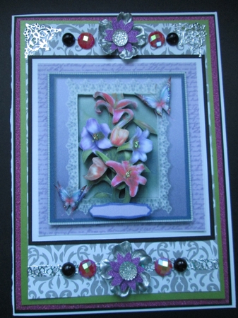 Beautiful Lillies and Butterflys  by Kelly Patterson