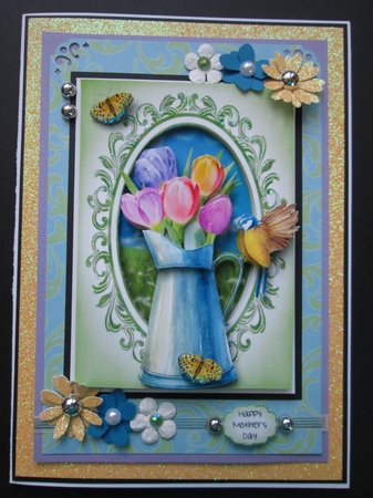 Mothers Day Tulips & Butterflies by Kelly Patterson