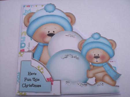 Peek-a-boo Winter Bears Blue - Edgy - Mini Kit by kerriss rowe