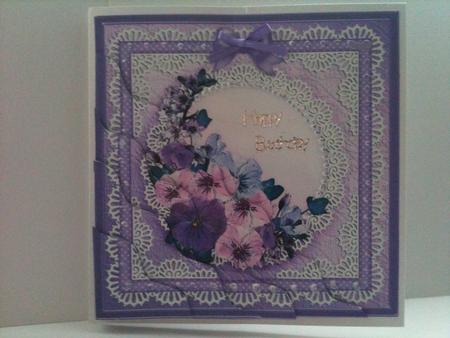 Spring Flowers Wavy Corner Side Stacker Topper by Kerry Dewsnap