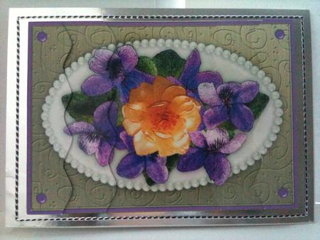 Flowers & Pearls Wavey Edged Side Stacker by Kerry Dewsnap