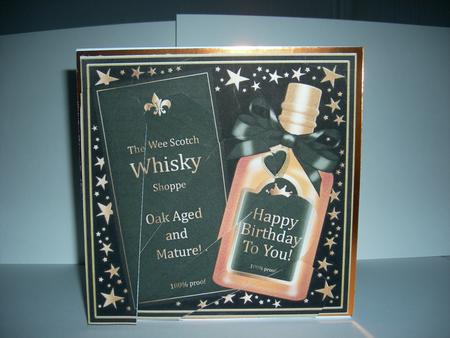 Birthday Whisky Fan Pyramage Topper by Kerry Dewsnap