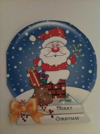 Xmas Santa's Stuck! Snow Globe by Kerry Dewsnap