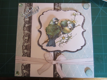 2 Little Dickie Birds Card Front by Kerry Ross