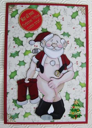 Wardrobe Malfunction Santa Doodles by Kerry Sawyers