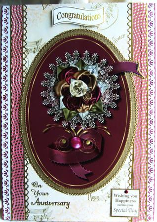 Roses & Lace Corsage Card Topper by Kerry Sawyers