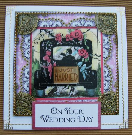 Just Married Car One Edge Side Stacker by Kerry Sawyers