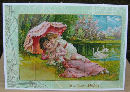 Mother and Daughter with Swans - Side Stacker by Kerry Sawyers