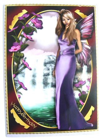 The Waterfall Fairy Decoupage by Kerry Sawyers