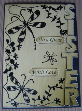 5 x 7 Elegant Metallic Sister Shaped Card by Kerry Sawyers