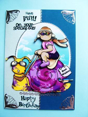 Liliac Snail Racer Doodles by Kerry Sawyers