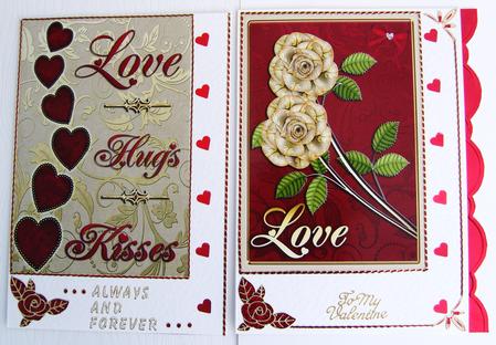 Red and Gold Valentine Toppers by Kerry Sawyers