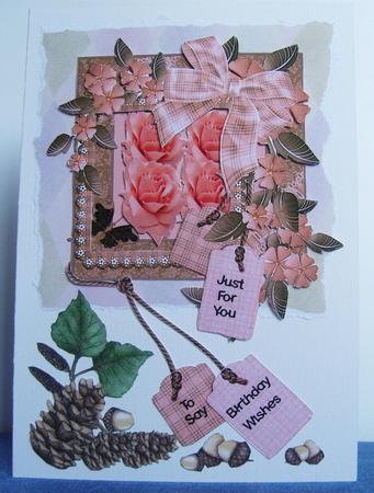 Apricot Roses and Butterflies for Many Occasions by Kerry Sawyers