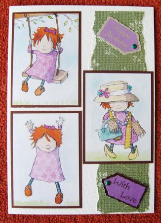 Cute Girl Toppers Sheet for Crafts by Kerry Sawyers