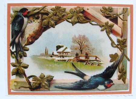 Swallows Fly Card Topper by Kerry Sawyers