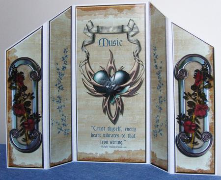 Vintage Music Theatre Fold Card by Kerry Sawyers