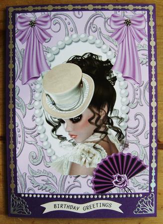 Beautiful Lady with Fan, A4 Topper by Kerry Sawyers