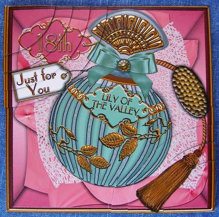 Lily of the Valley Perfume 18th Birthday 6in Corner Stacker by Kerry Sawyers