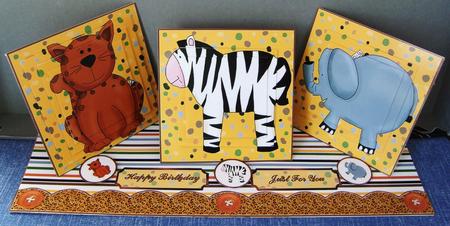 Jungle Fun Triple Easel Twist Card Kit by Kerry Sawyers