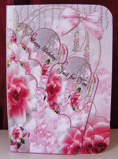 Pink Roses Quick Card Pocket by Kerry Sawyers