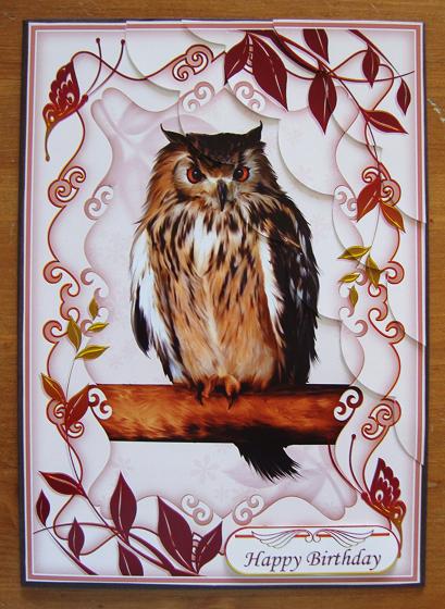 Wise Old Owl Sheet1 Scallop Stacker or Decoupage by Kerry Sawyers
