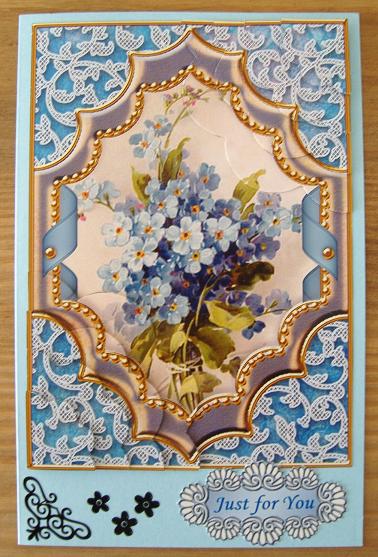 Forget Me Knots Lace Diamond 7x5 Scallop Duo Corner Stacker by Kerry Sawyers