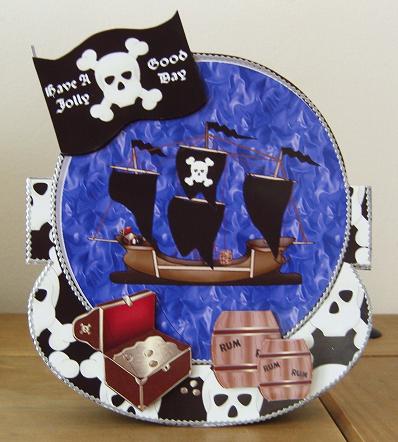 Have a Jolly Good Day - Pirate, No Hole, Rocker Card by Kerry Sawyers
