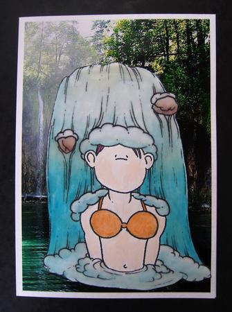 Waterfall Doodles Digital Stamp by Kerry Sawyers