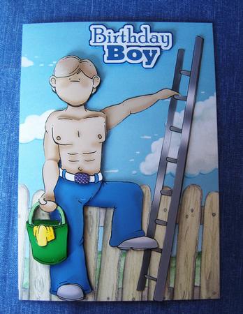 Window Cleaner Hunk Doodles by Kerry Sawyers