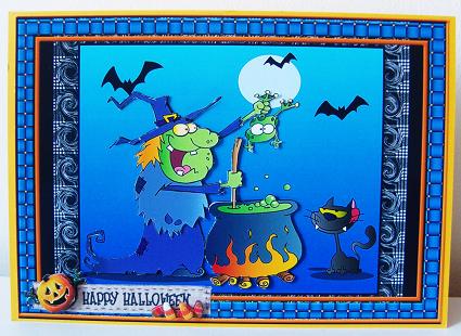 Crazy Witch Card Front by Kerry Sawyers