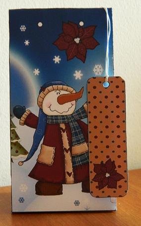 Snowman Pinch Bag & Tag by Kerry Sawyers