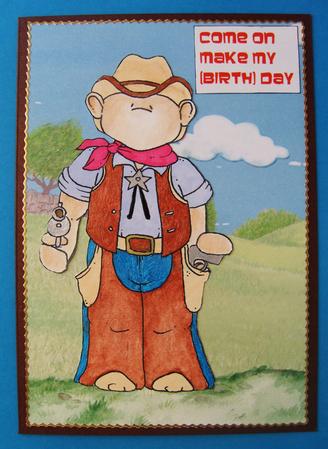 Cowboy Yee-aah Doodles Digital Stamp by Kerry Sawyers