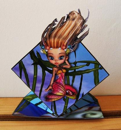 Shelley Mermaid Pop Up Spring Card by Kerry Sawyers