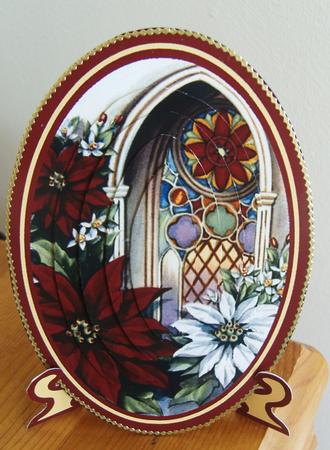 Poinsettia and Church Window Plate Sheet by Kerry Sawyers